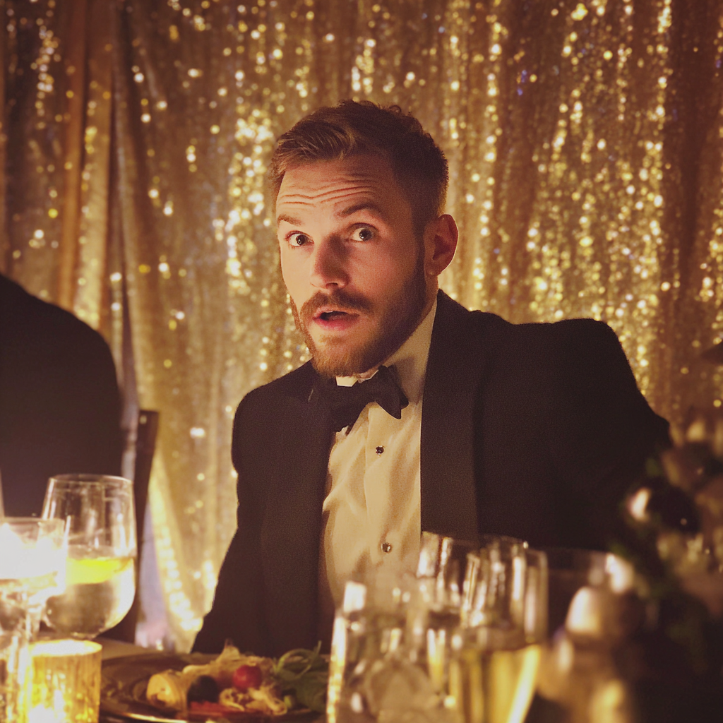 Un novio conmocionado en su boda | Fuente: Midjourney