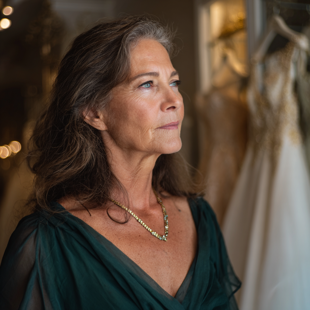 Una mujer mayor pensativa | Fuente: Midjourney