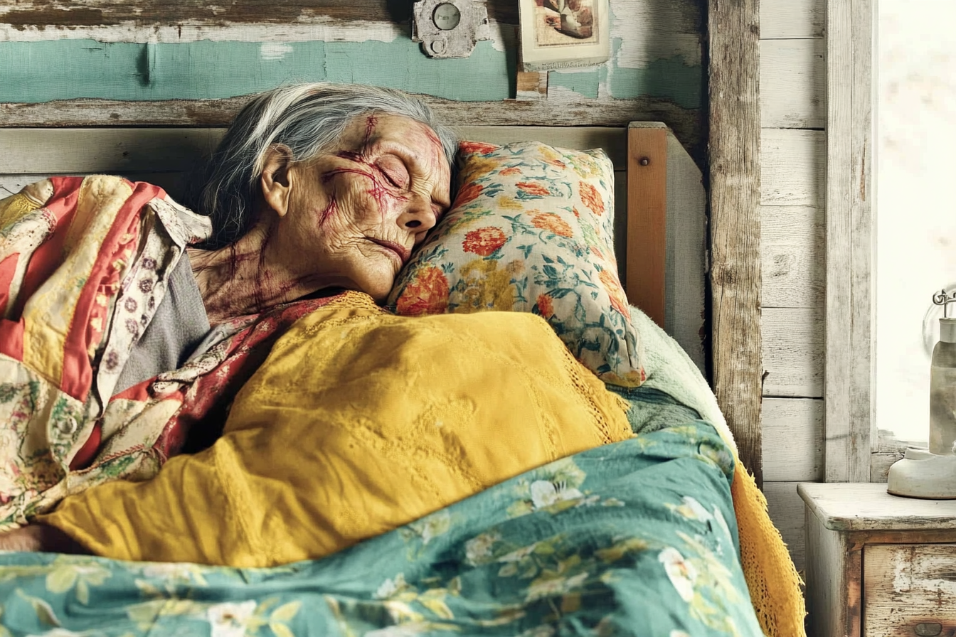 Una mujer tumbada en su cama | Fuente: Midjourney