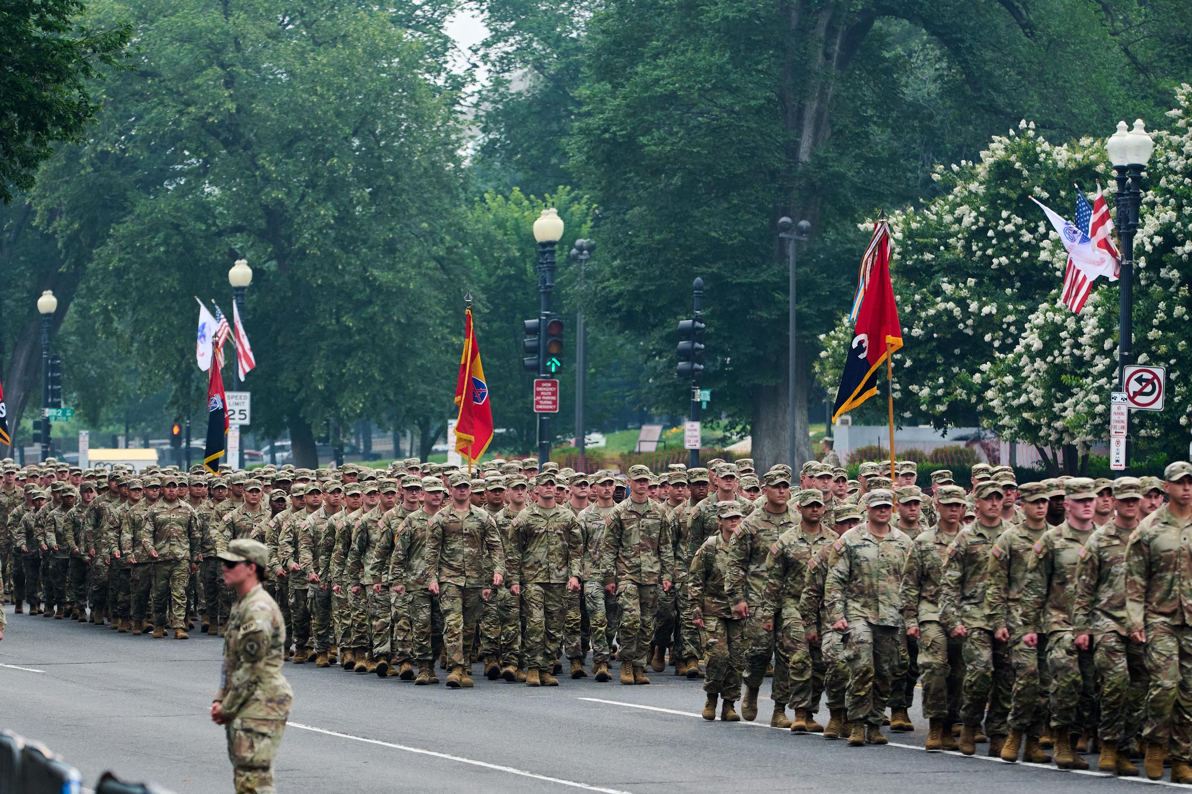 Desfile del 250° aniversario del Ejército en el National Mall de Washington D.C., el 14 de junio de 2025 | Fuente: Getty Images