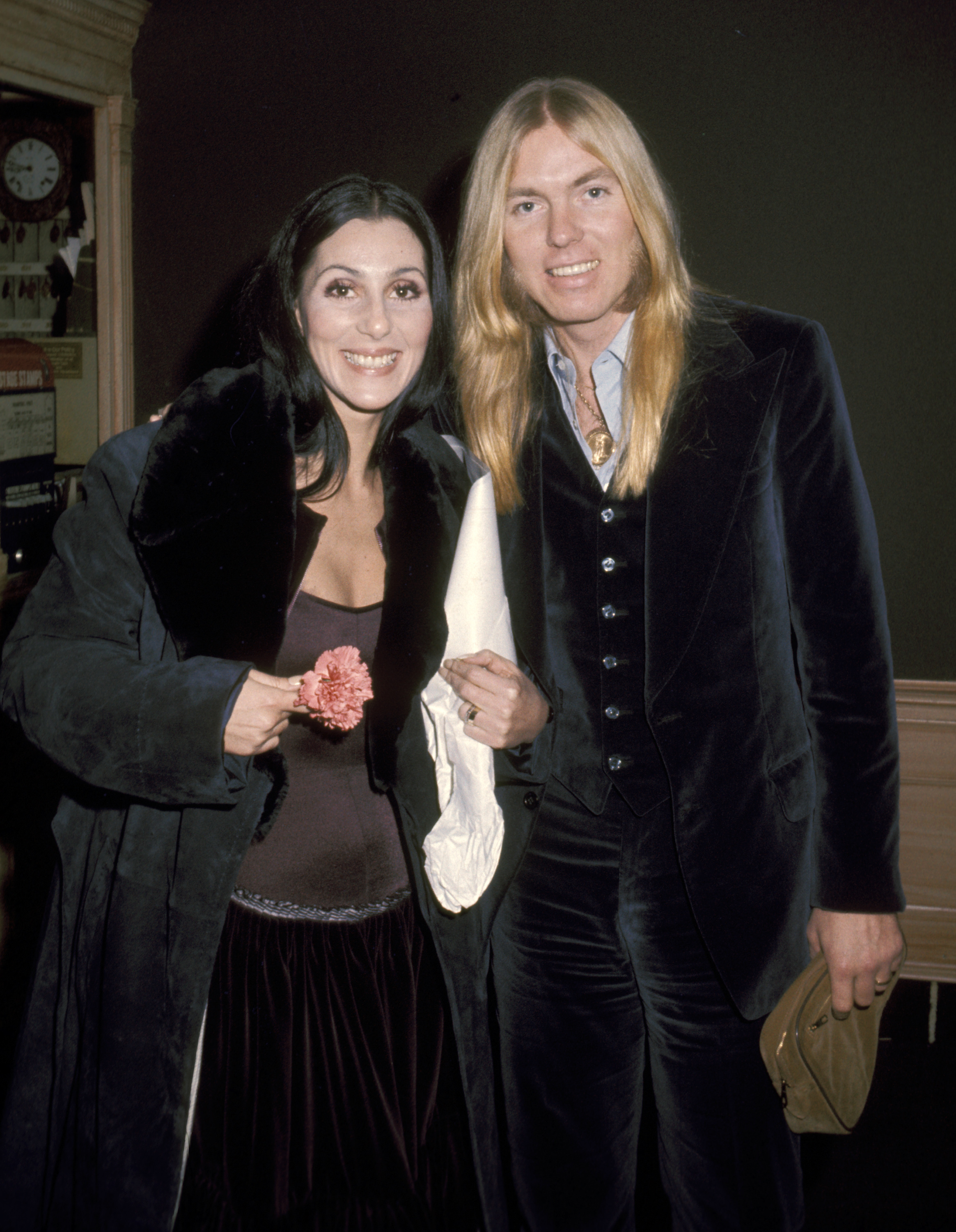 Cher y Gregg Allman en Washington, D.C., para la toma de posesión de Jimmy Carter el 21 de enero de 1977 | Fuente: Getty Images