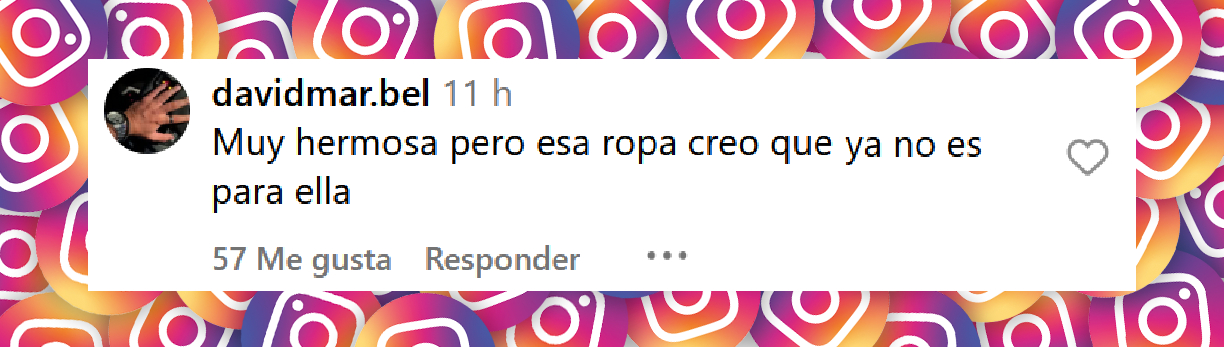 Comentario de un usuario sobre el look de Laura Flores en el estreno de la serie "Cómplices" | Fuente: Instagram/canalestrellas