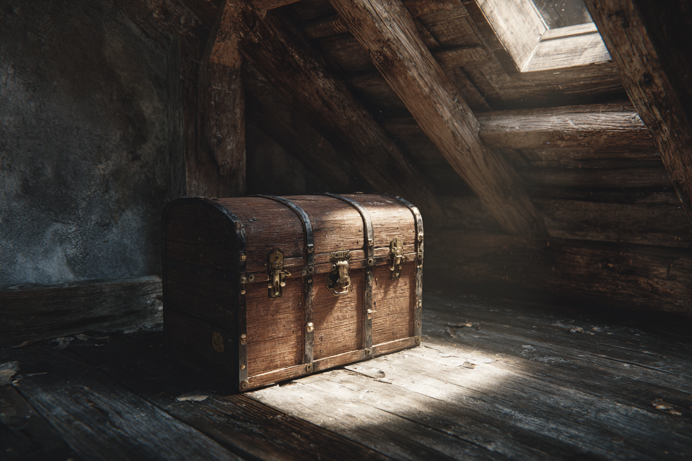 Un baúl de madera | Fuente: Midjourney