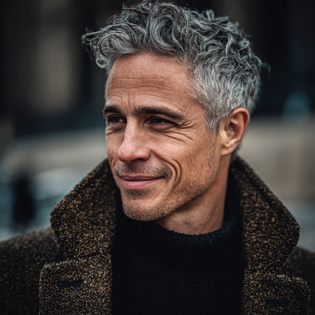 Primer plano de un hombre sonriente | Fuente: Midjourney