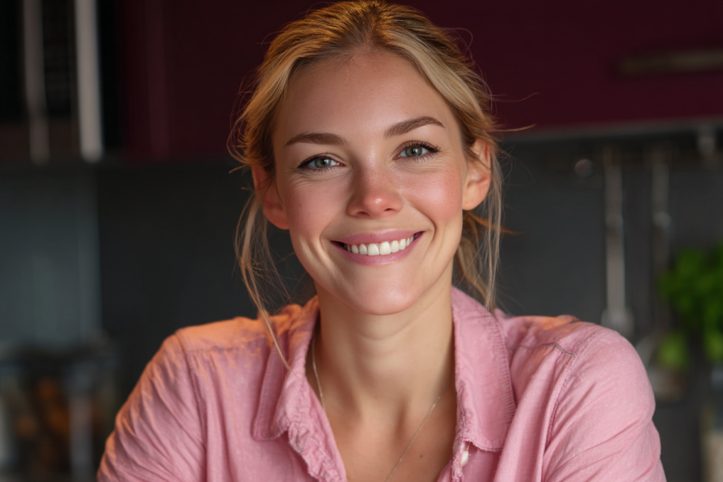 Una mujer sonriente | Fuente: Midjourney