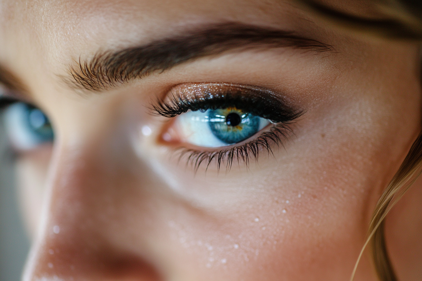 Primer plano de los ojos de una joven | Fuente: Midjourney