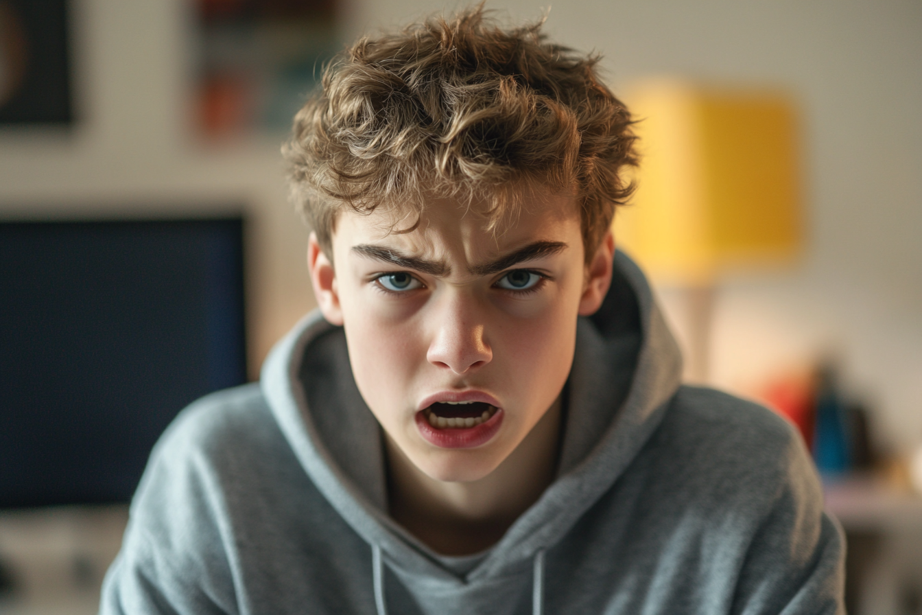 Un adolescente enfadado | Fuente: Midjourney