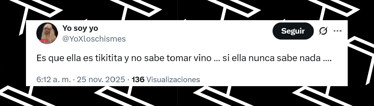 Comentario de una usuaria sobre las recientes publicaciones de La China Suárez | Fuente: X/@YoXloschismes