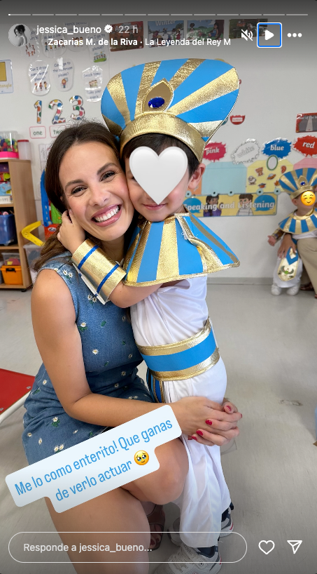 Jessica Bueno con su hijo Alejandro. | Fuente: Instagram Stories/jessica_bueno