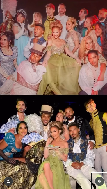 El cumpleaños de 55 de JLo con temática Bridgerton. | Foto: instagram.com/voici