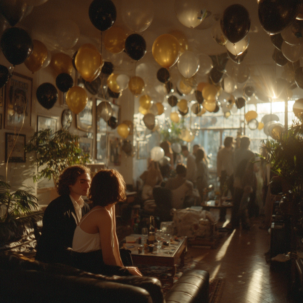 Una fiesta en casa | Fuente: Midjourney