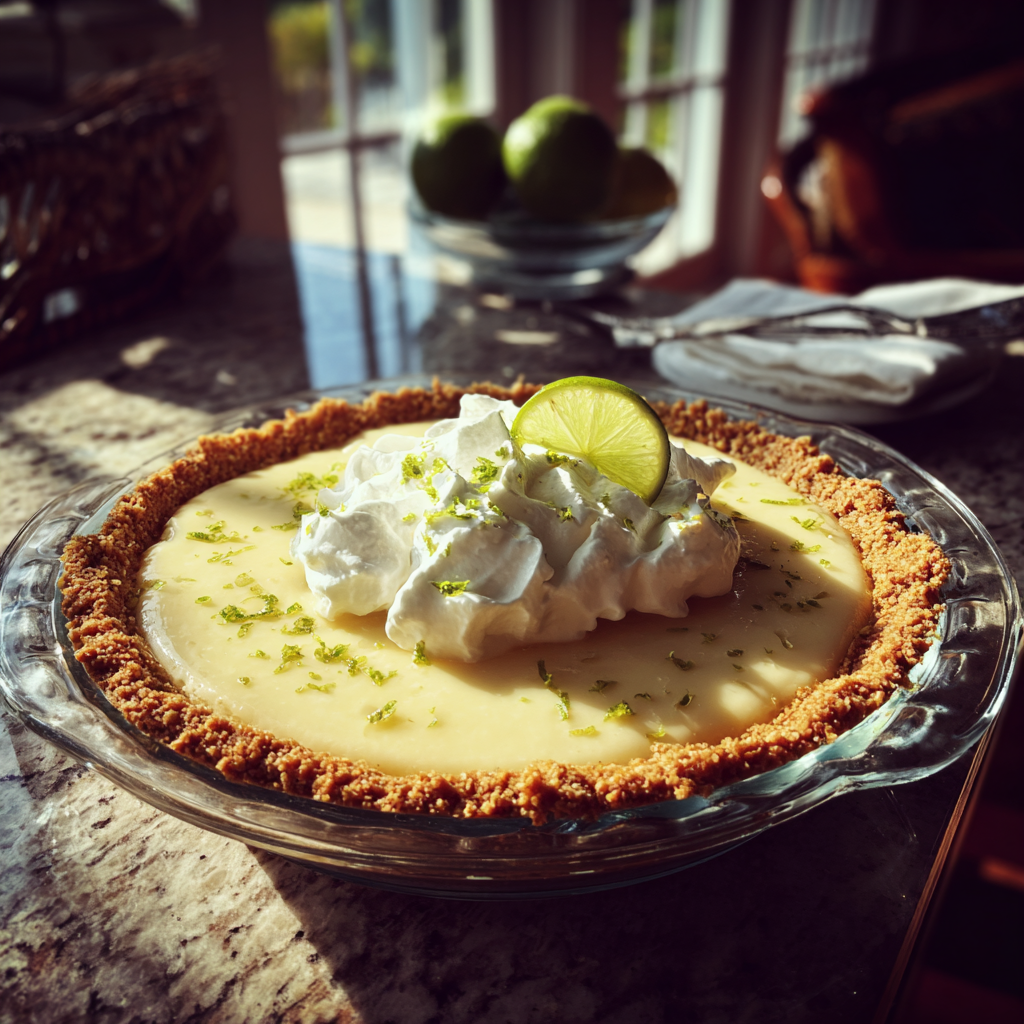 Una tarta de aspecto delicioso sobre una mesa | Fuente: Midjourney