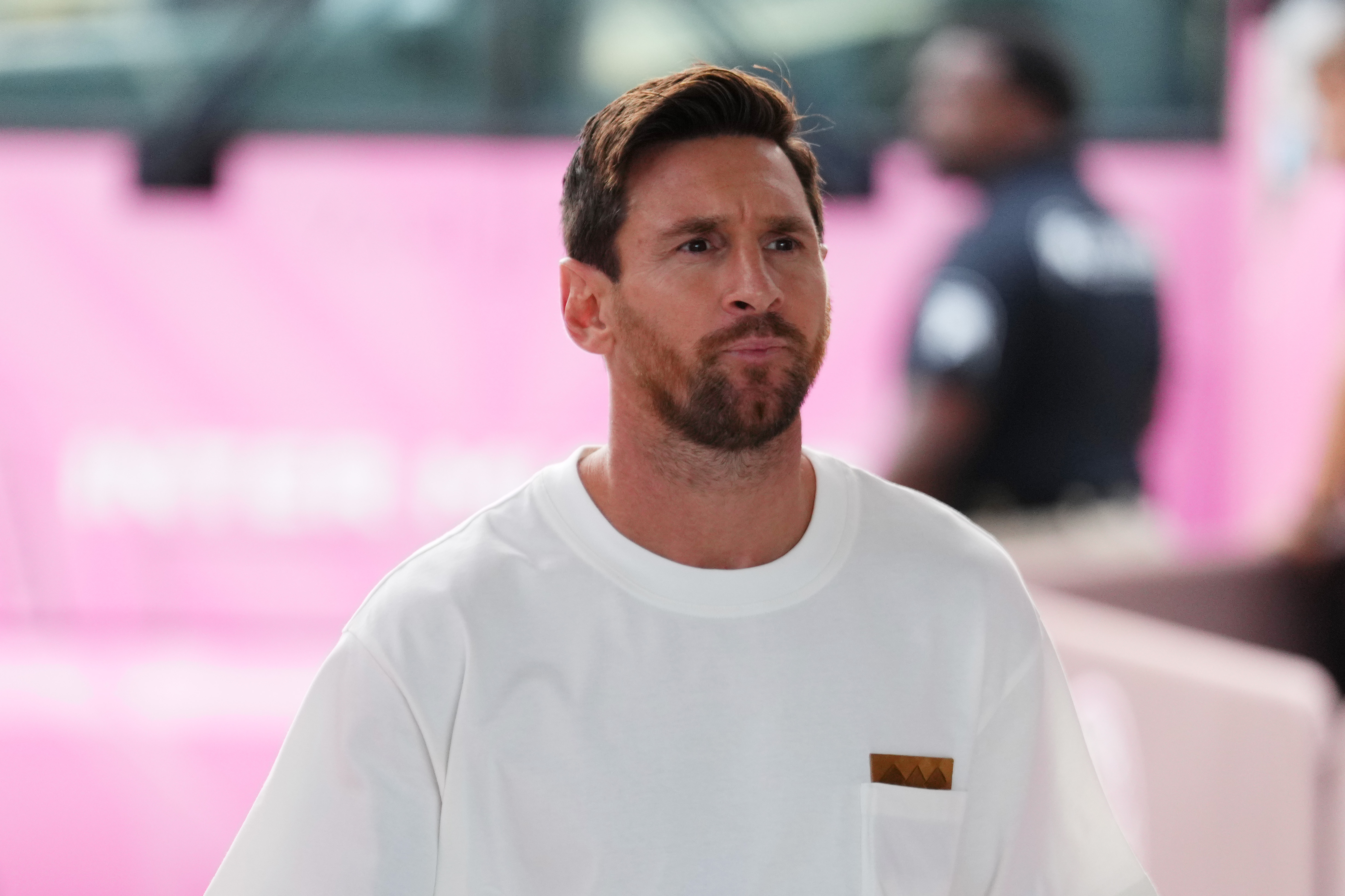 Lionel Messi #10 del Inter Miami CF llega antes del partido de cuartos de final de la Leagues Cup entre el Inter Miami CF y los Tigres UANL en el Chase Stadium el 20 de agosto de 2025 en Fort Lauderdale, Florida. | Fuente: Getty Images
