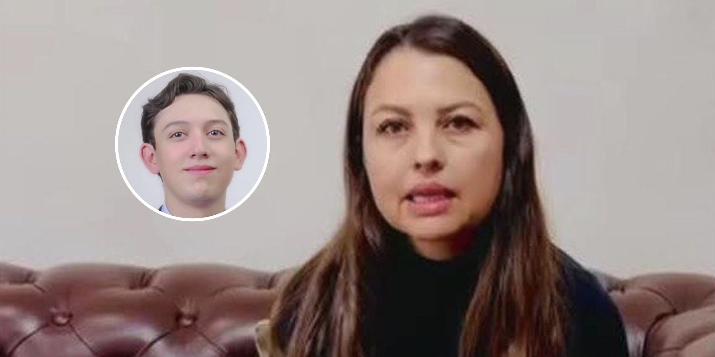 (Círculo) El joven desaparecido, Carlos Emilio Galván Valenzuela | (Centro) La madre del joven desaparecido, Brenda María Valenzuela Gil| Fuente: x.com/elmitoteromx