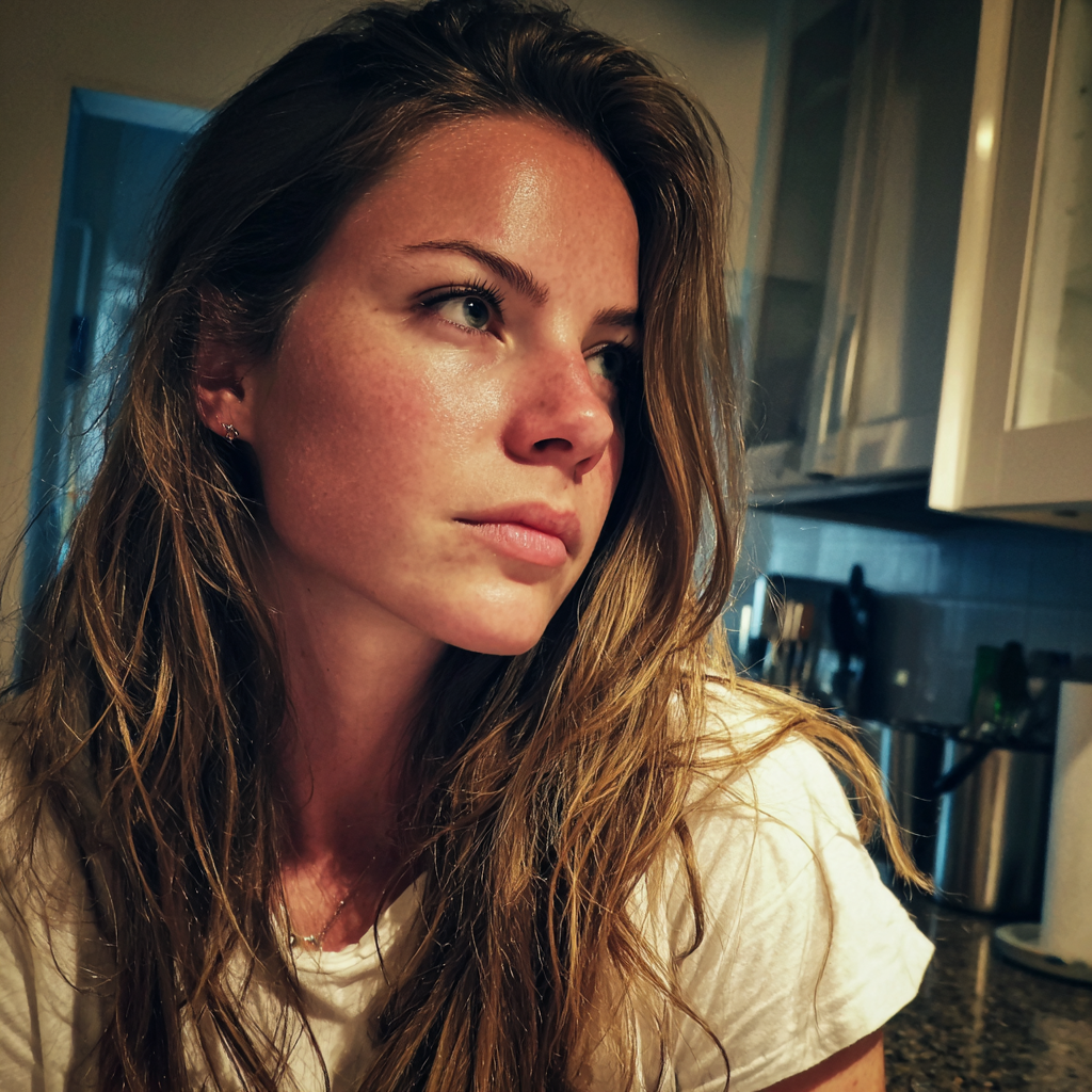 Una mujer de pie en una cocina | Fuente: Midjourney