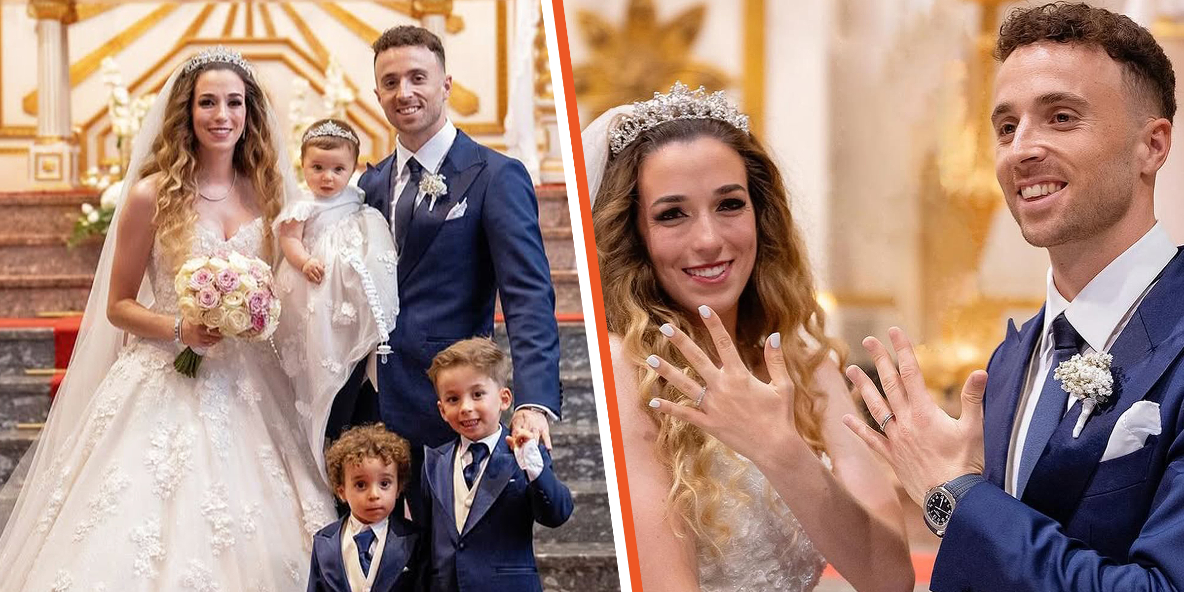 Diogo Jota y Rute Cardoso el día de su boda. | Fuente: Instagram/rutecfcardoso14 | Instagram/diogoj_18