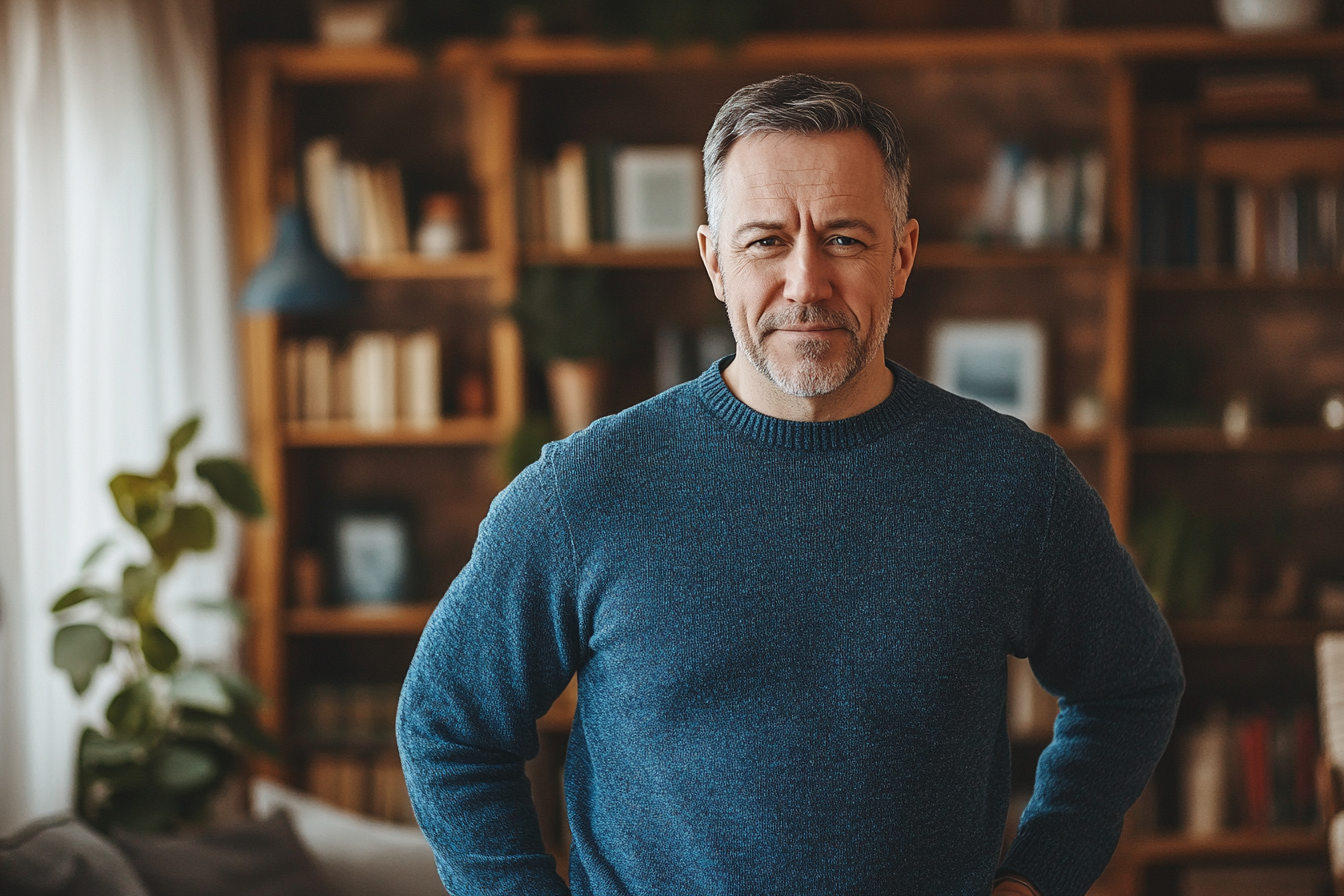 Un hombre observa a alguien con ansiedad | Fuente: Midjourney