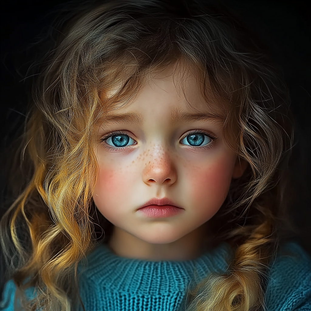 Uma garota triste | Fonte: Midjourney