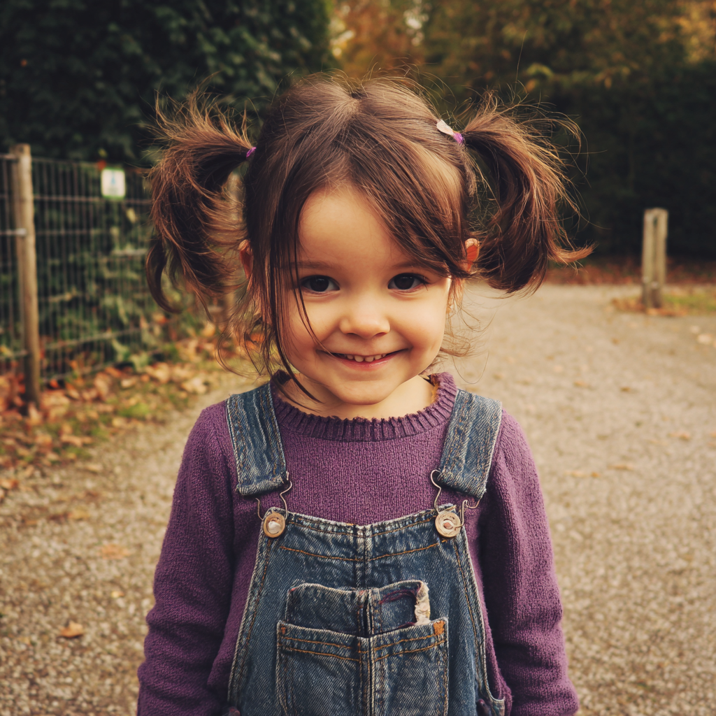Una niña con peto vaquero | Fuente: Midjourney