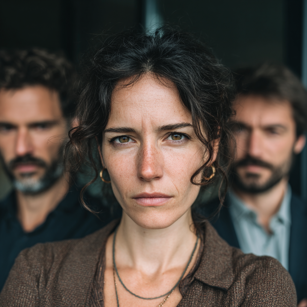 Tres hermanos enfadados | Fuente: Midjourney