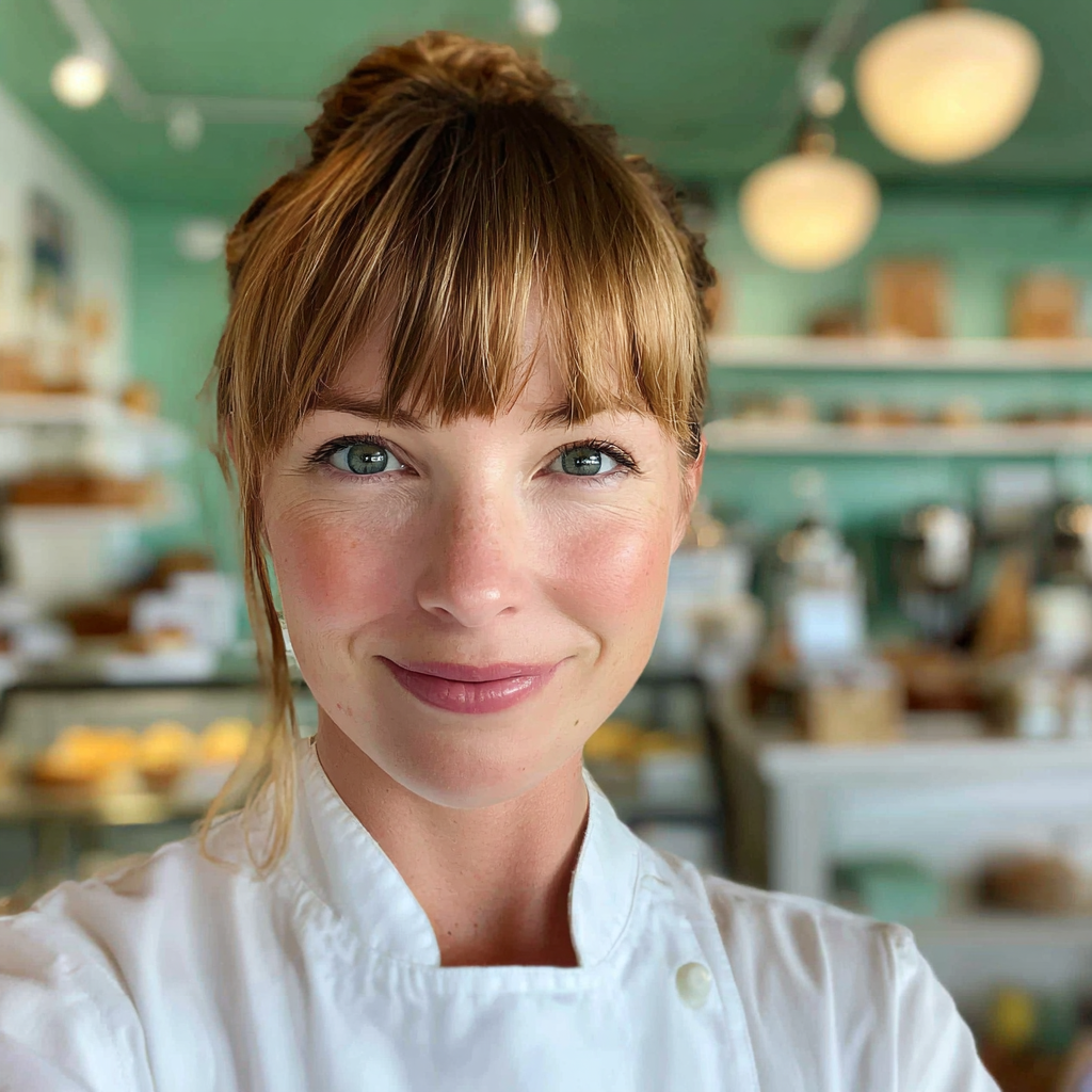 Primer plano de una mujer sonriente | Fuente: Midjourney