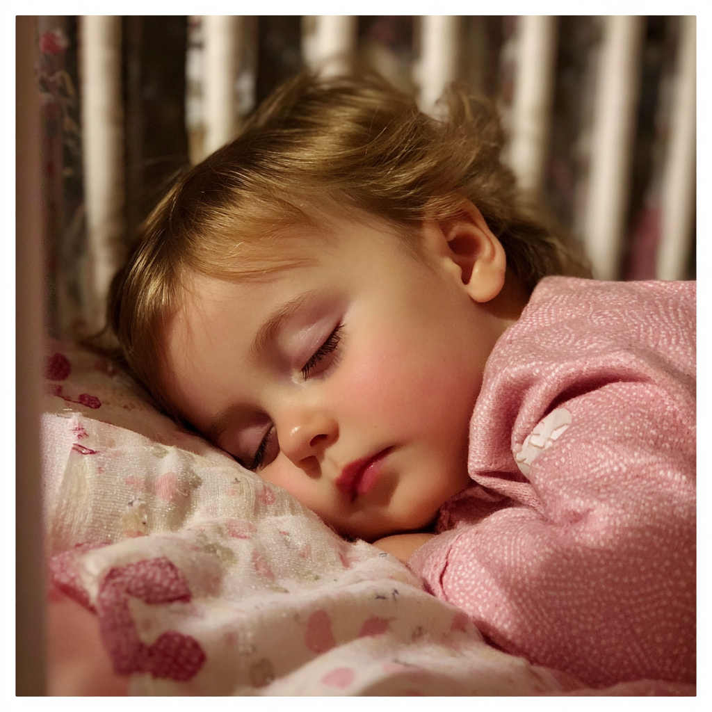 Una niña durmiendo | Fuente: Midjourney