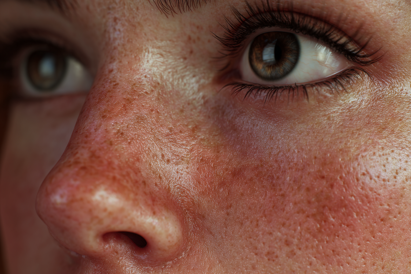 Primer plano del rostro de una mujer | Fuente: Midjourney