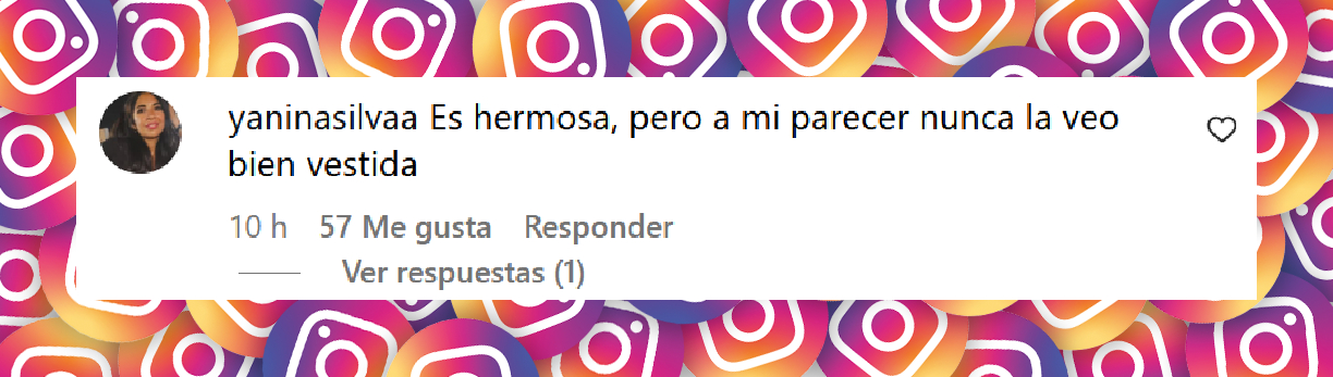 Comentario de una usuaria sobre el look de Paula Chaves en la gala de los personajes del año 2025 de la Revista GENTE | Fuente: Instagram/revistagenteok