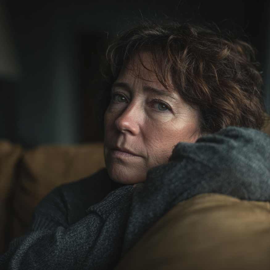 Una mujer con aspecto cansado | Fuente: Midjourney