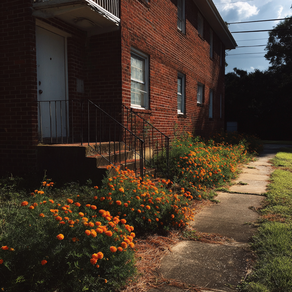 Exterior de un edificio de apartamentos | Fuente: Midjourney