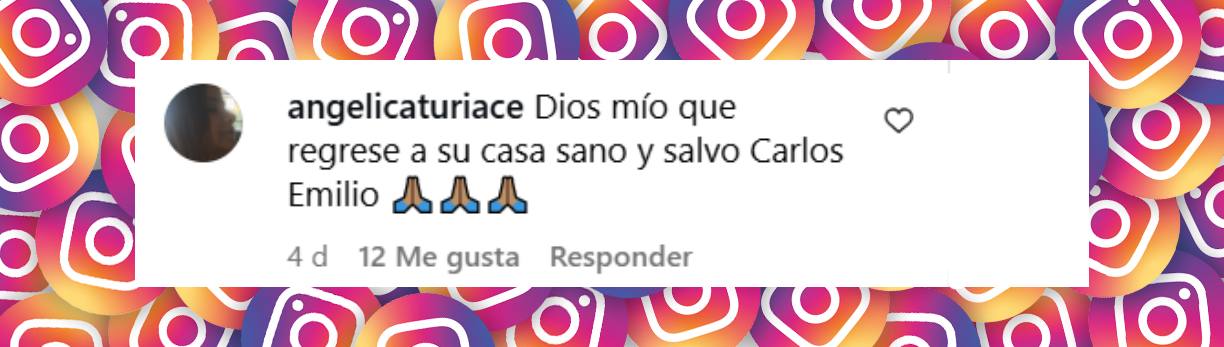 Comentario de una usuaria | Instagram/buscandoacarlosemilio