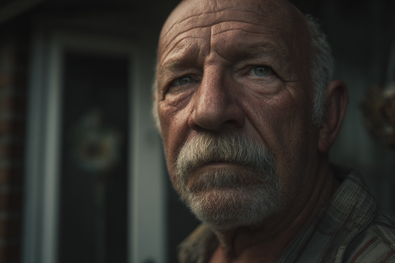 Primer plano de la cara de un hombre | Fuente: Midjourney
