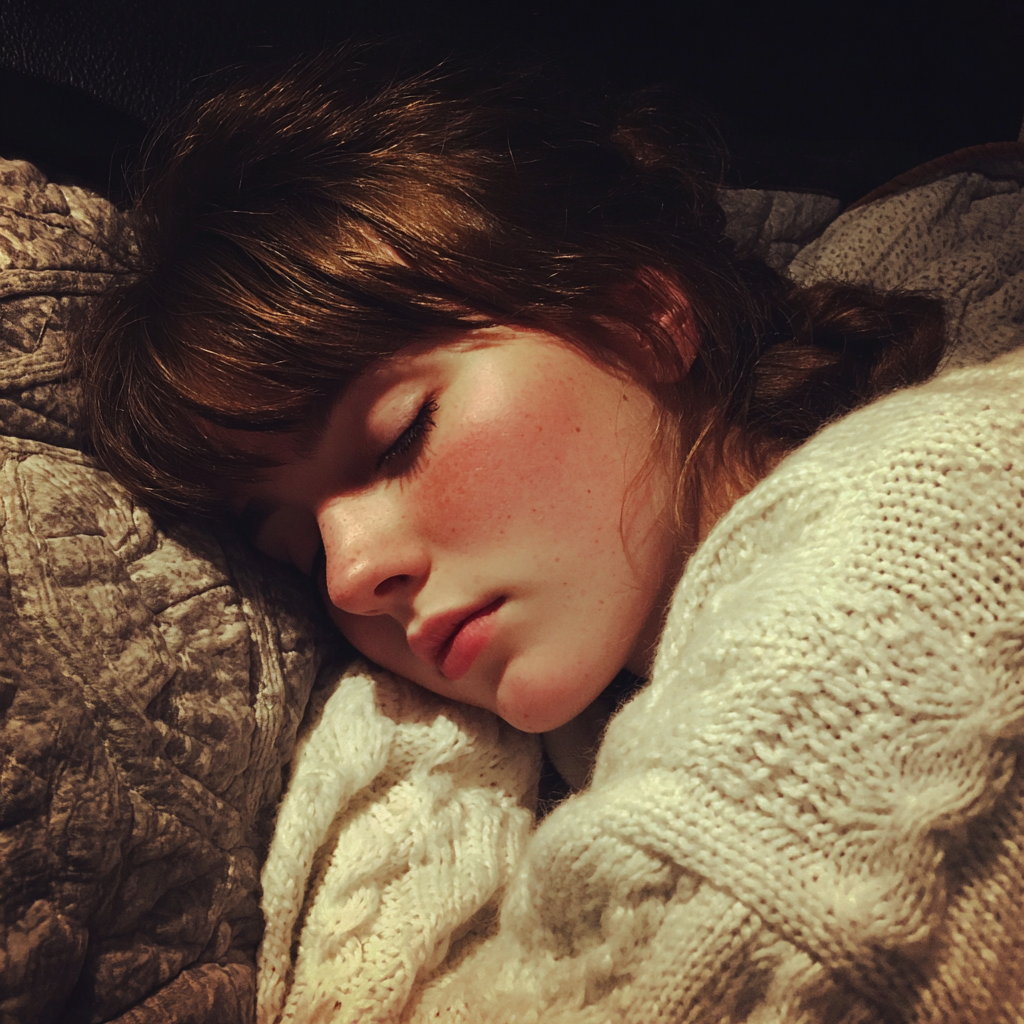Una niña dormida | Fuente: Midjourney