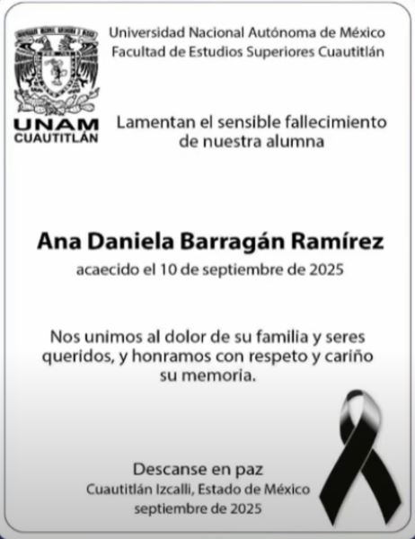 Comunicado sobre el fallecimiento de Ana Daniela | Fuente: YouTube.com/elheraldodemexico