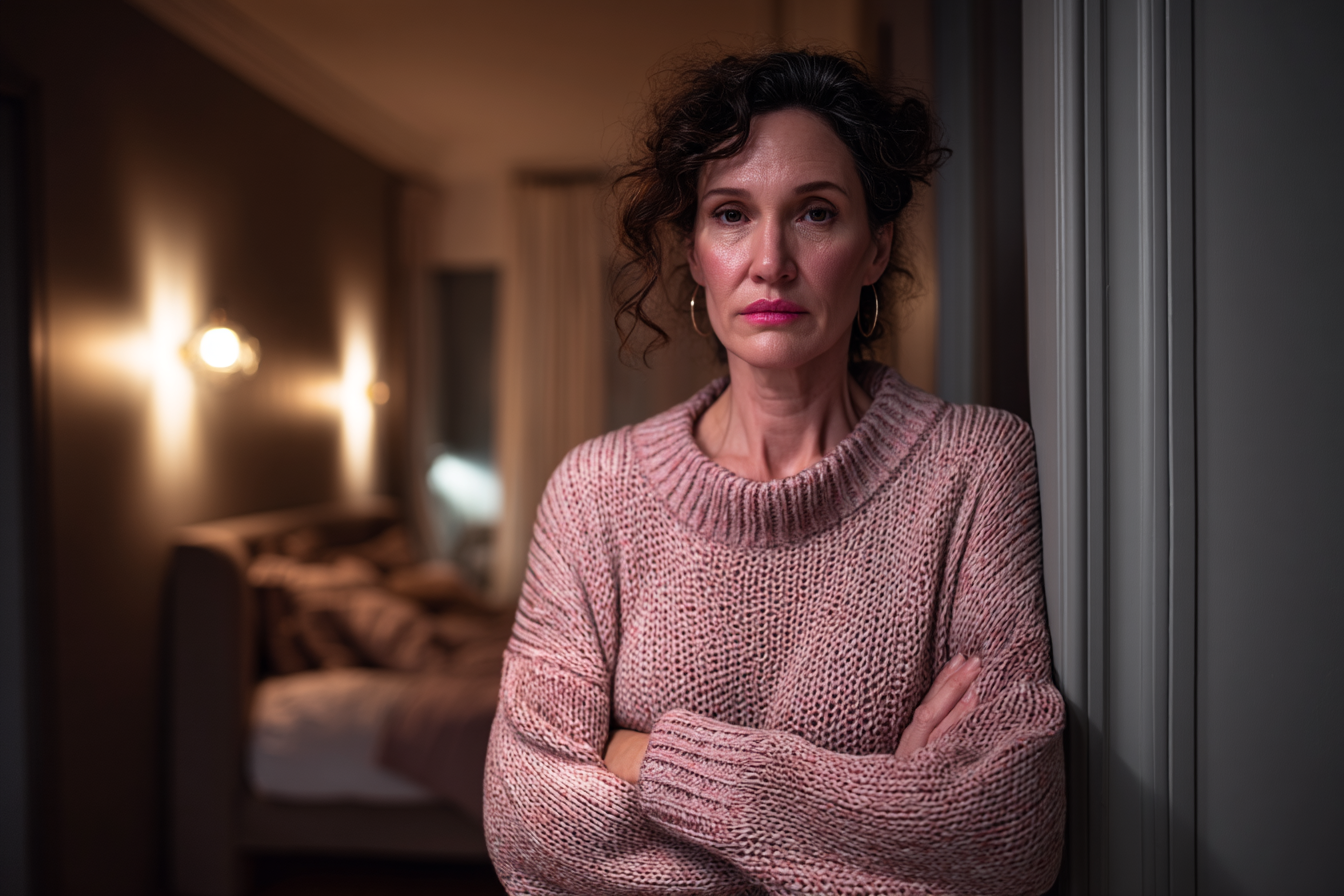 Una mujer en la habitación de su hijastra | Fuente: Midjourney