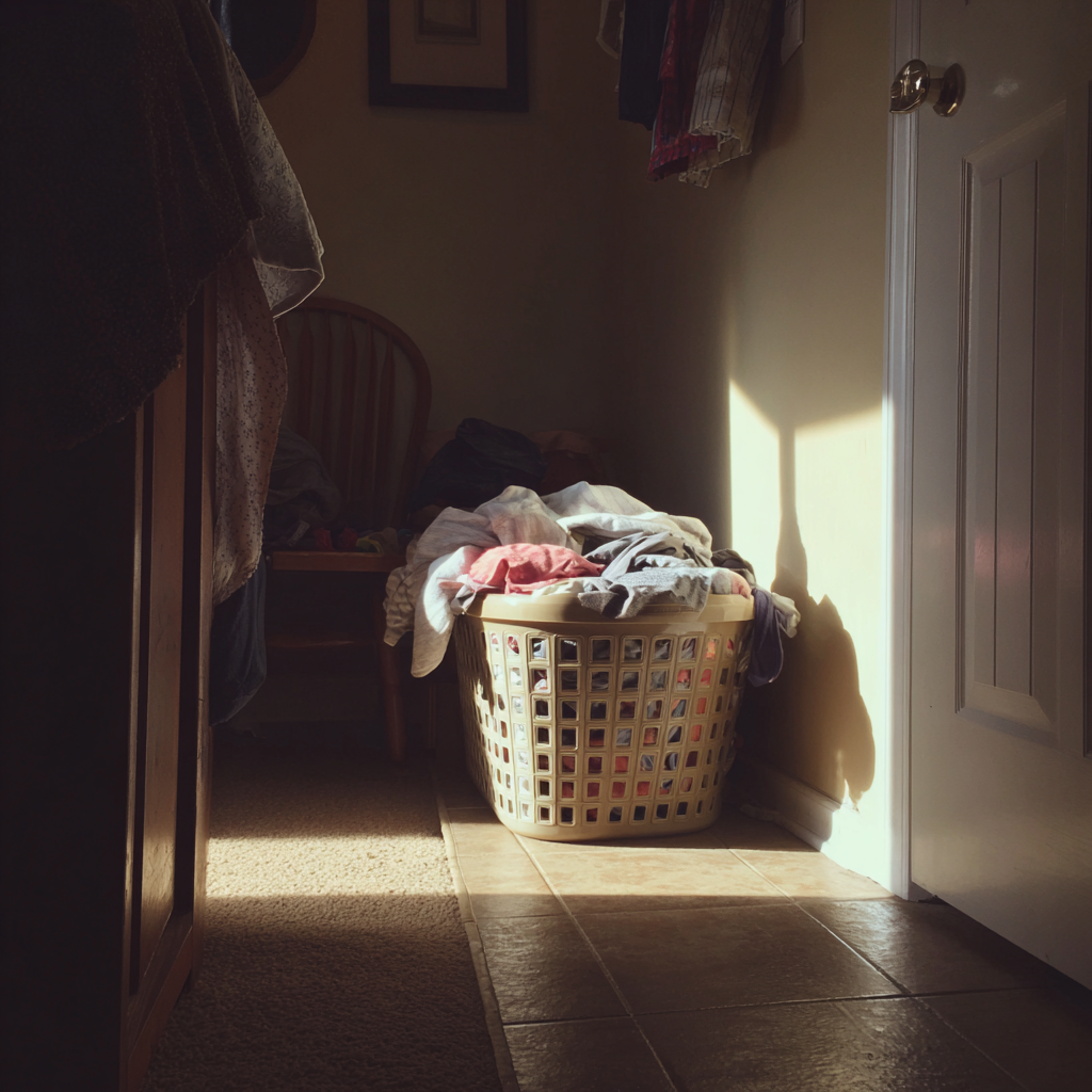 Un cesto lleno de ropa | Fuente: Midjourney