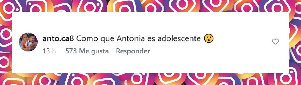 Comentario de una usuaria sorprendida por el crecimiento de Antonia Macri | Fuente: Instagram/estapasandoesto