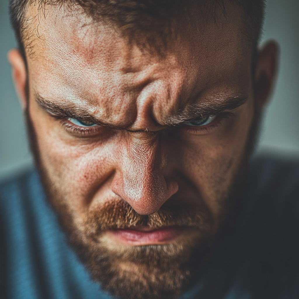 Un hombre enfadado | Fuente: Midjourney