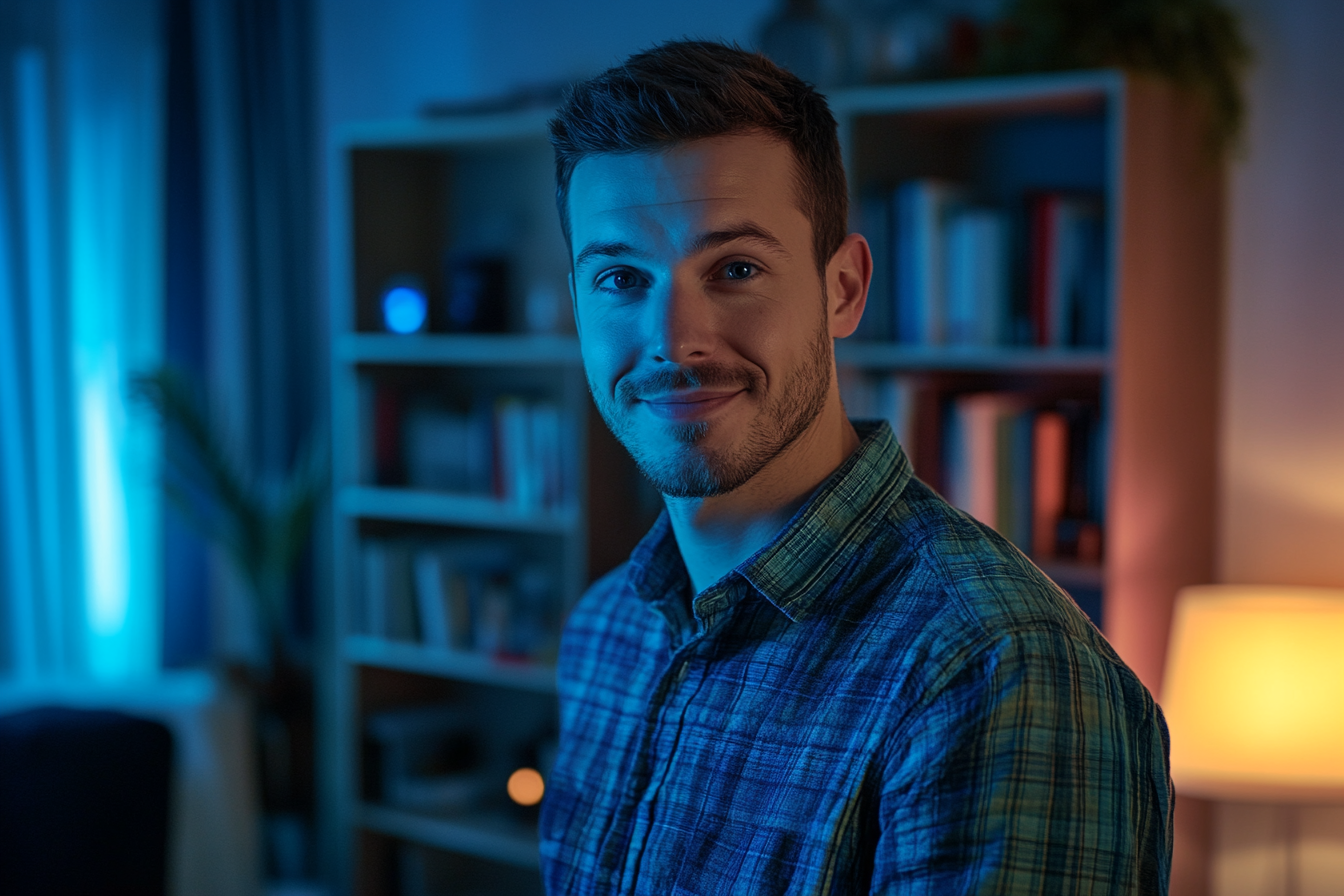 Un hombre de pie en una casa | Fuente: Midjourney