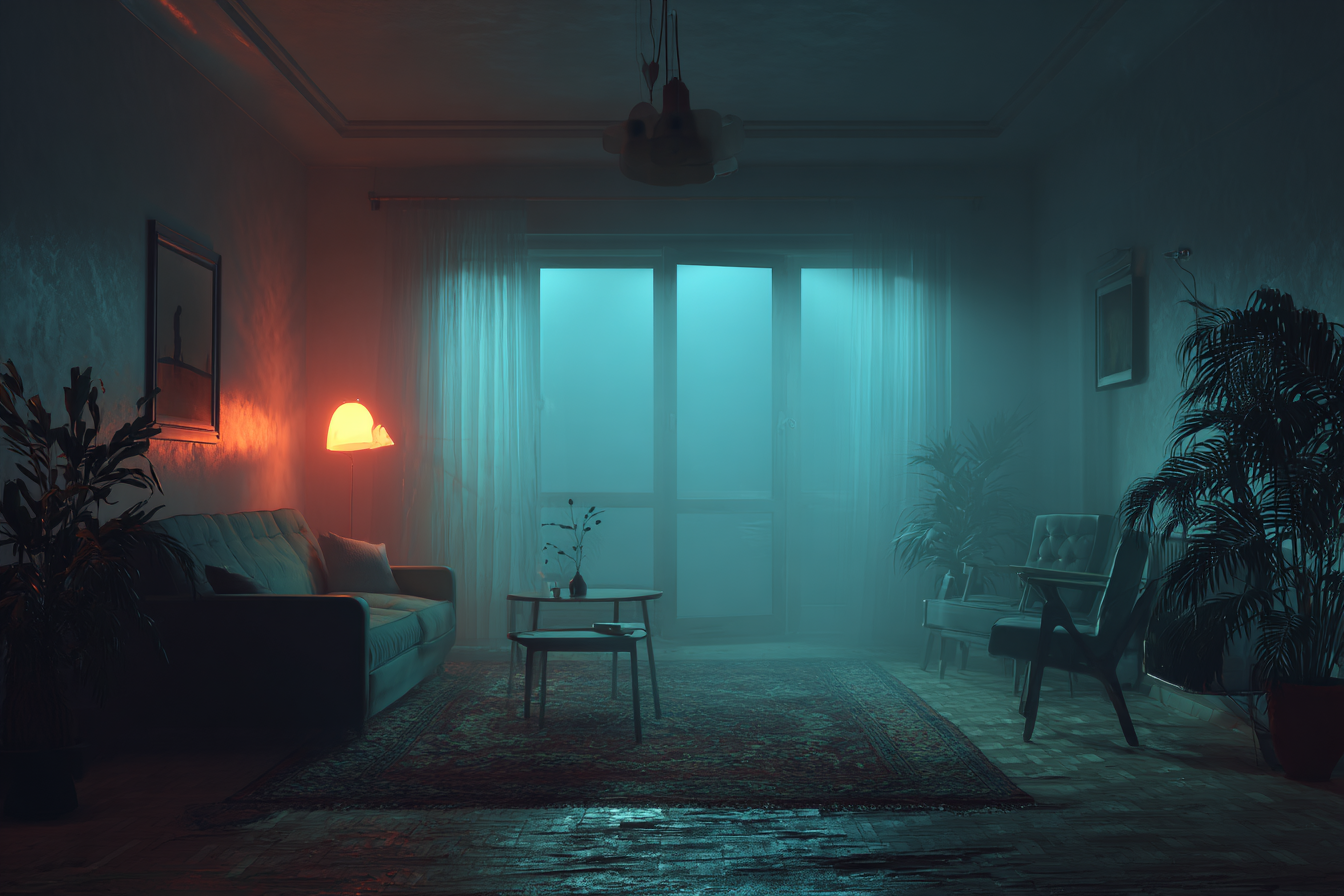 Una sala de estar | Fuente: Midjourney