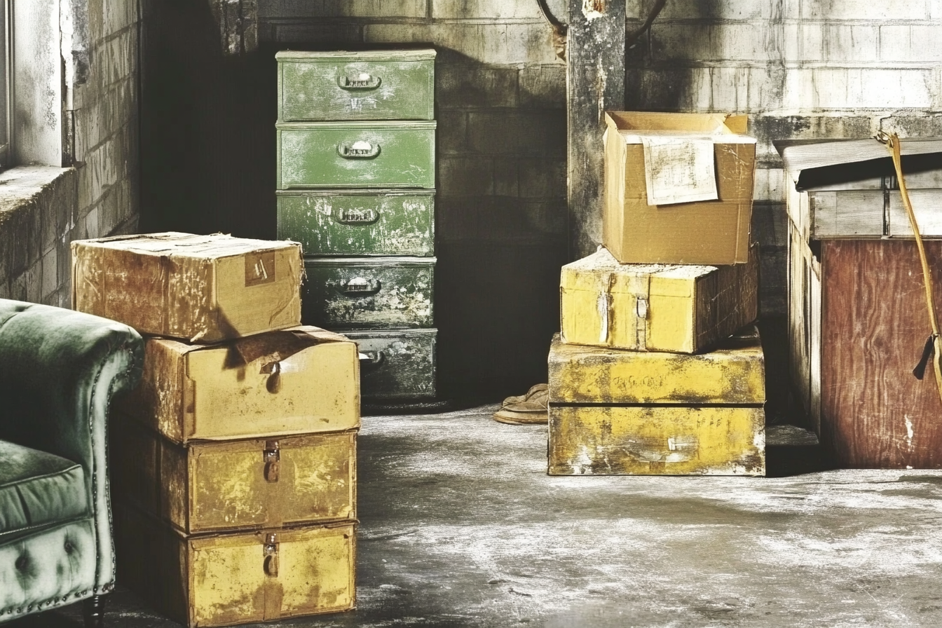 Un sótano con cajas viejas | Fuente: Midjourney