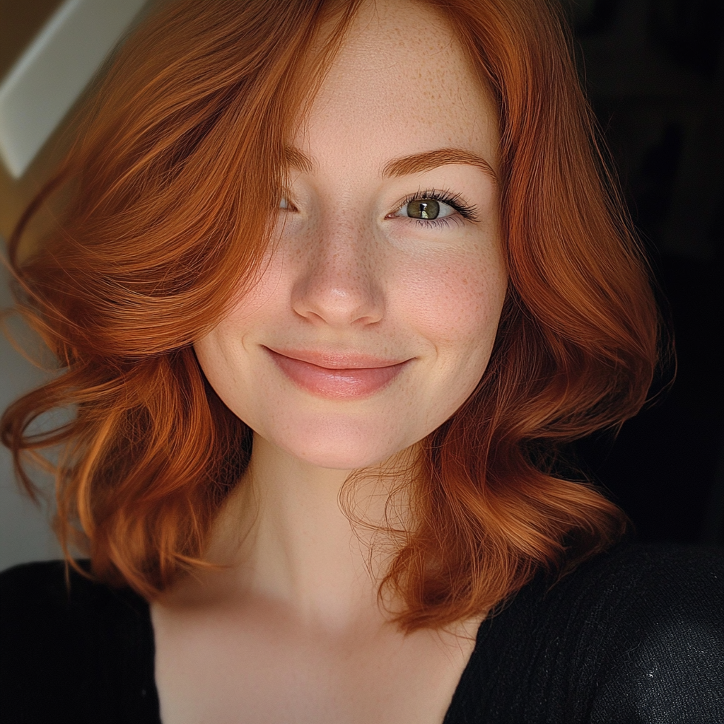 Una mujer sonriente | Fuente: Midjourney