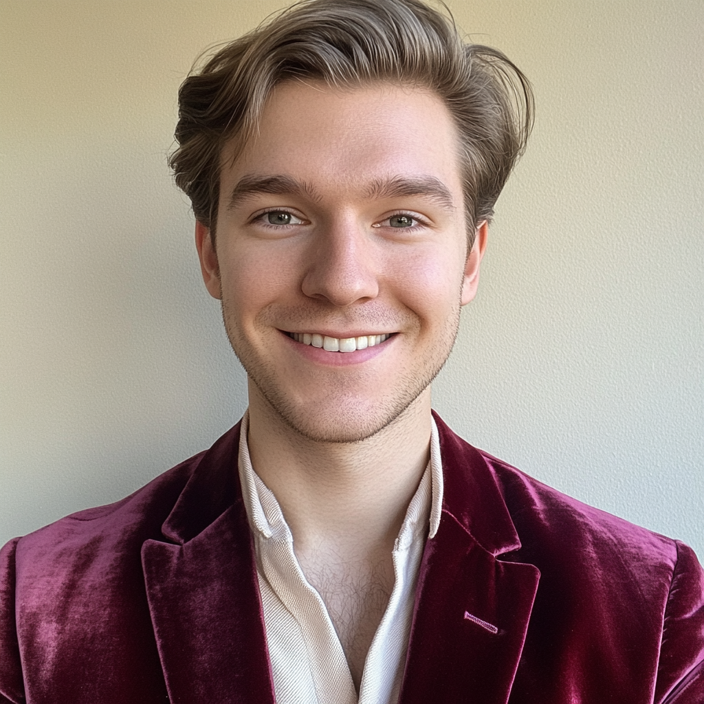 Un joven con una chaqueta de terciopelo | Fuente: Midjourney