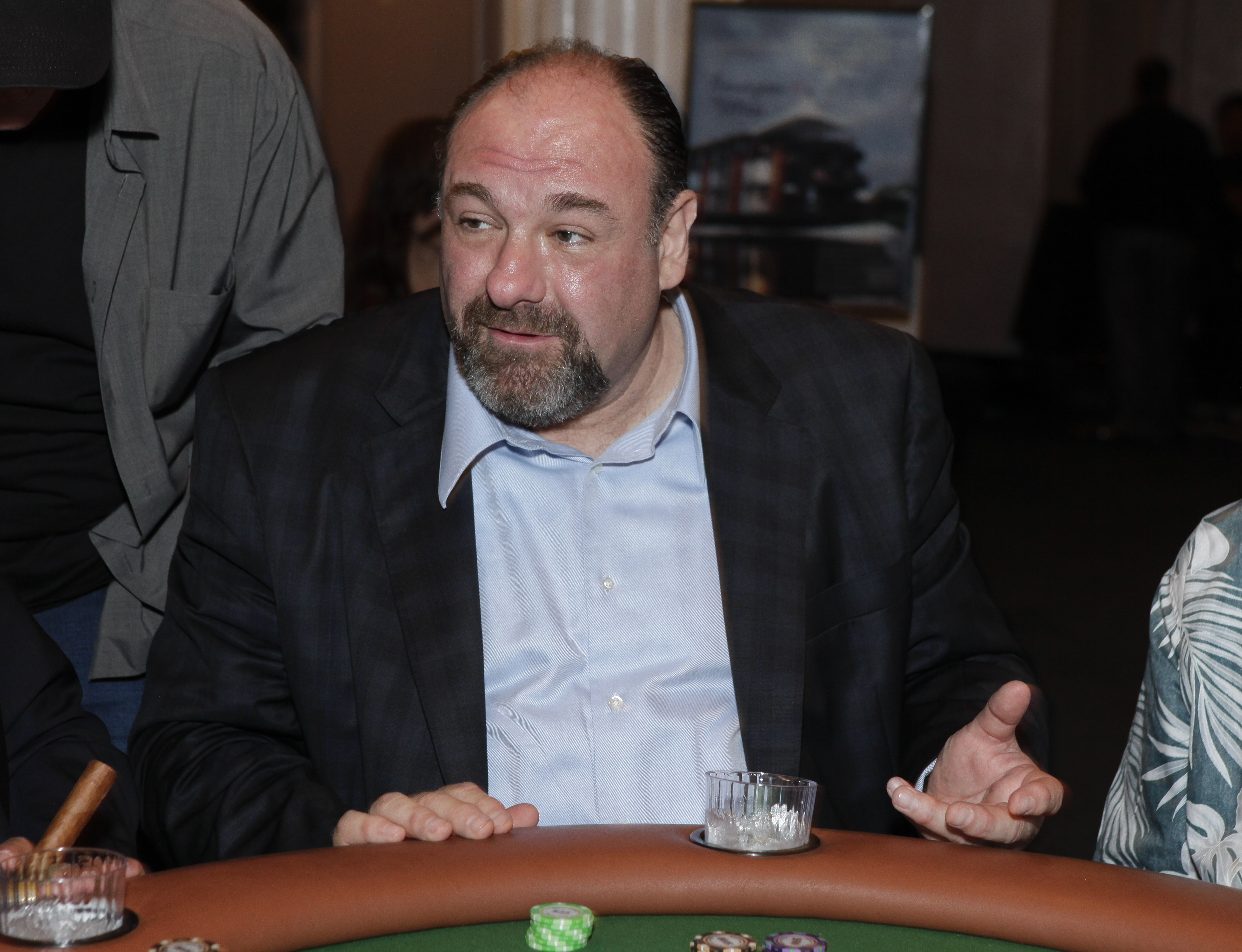 James Gandolfini frequently hosted poker-related charity events throughout his career. In this photo, he attended the Los Angeles Police Memorial Foundation's Celebrity Poker Tournament at Saban Theatre on April 27, 2013, in Beverly Hills, California. | Source: Getty Images