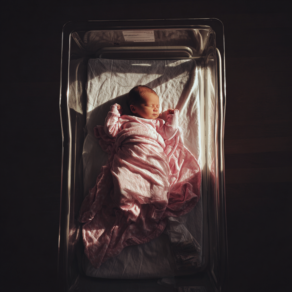 Un bebé en un moisés | Fuente: Midjourney