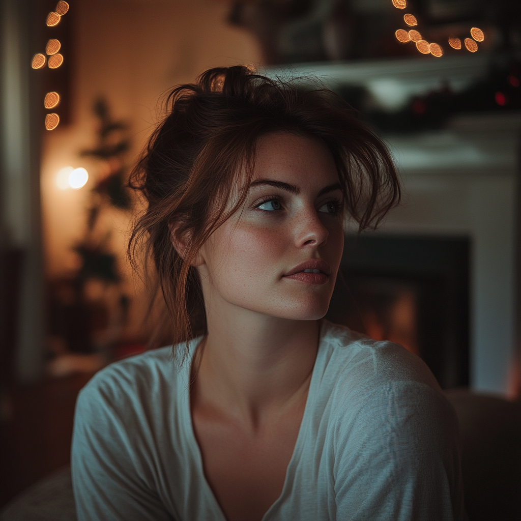 Una mujer mirando a alguien | Fuente: Midjourney
