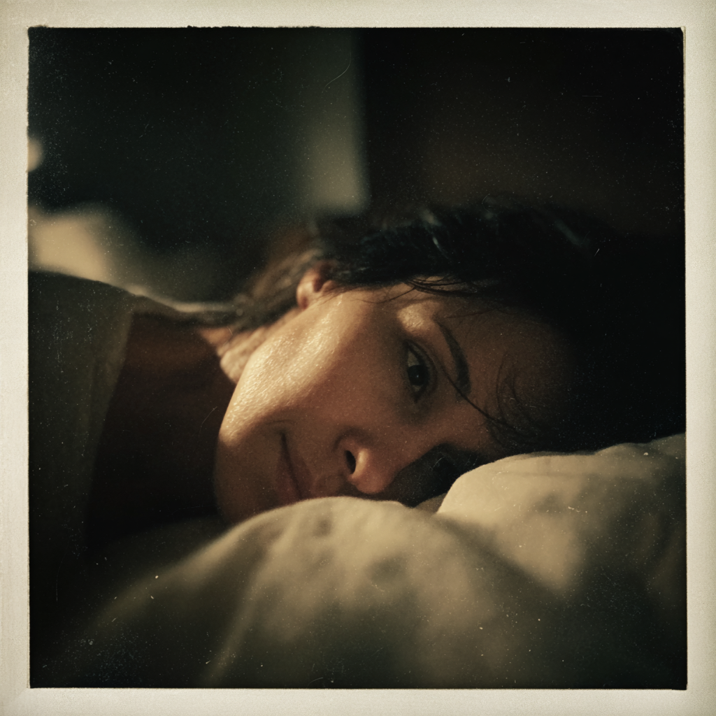 Una mujer enferma tumbada en su cama | Fuente: Midjourney