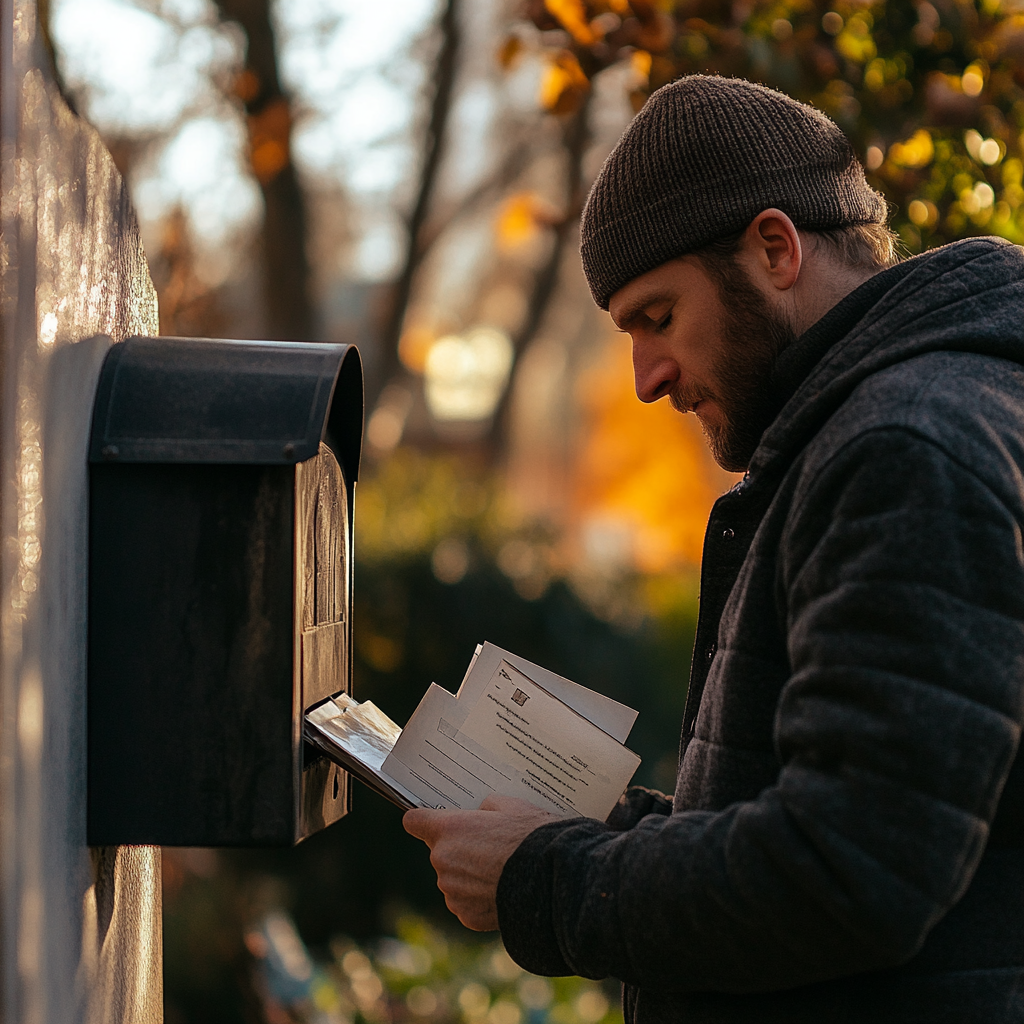 Un hombre clasificando su correo | Fuente: Midjourney