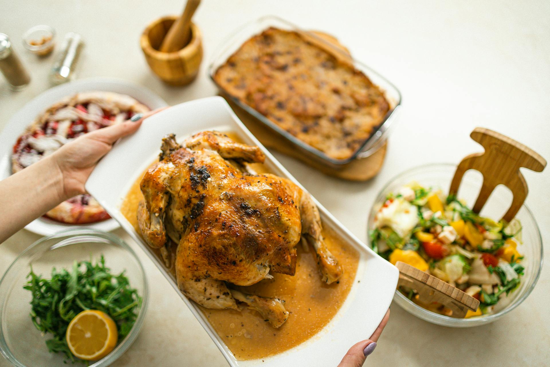 Un primer plano de pollo asado | Fuente: Pexels