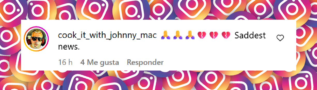 Comentario de un usuario: "La noticia más triste", sobre el fallecimiento de Arturo Gatti Jr., hijo del fallecido boxeador Arturo Gatti | Fuente: Instagram/officialchuckzito